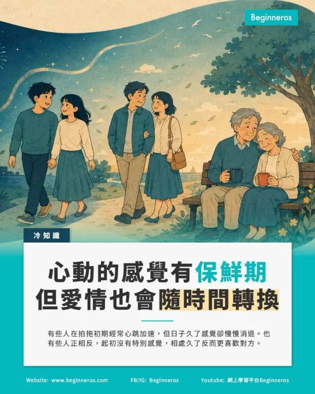 【心動的感覺有保鮮期,但愛情也會隨時間轉換形式】